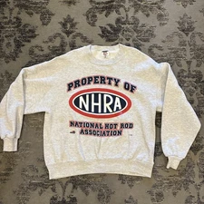 Vintage 90s Property NHRA National Hot Rod Association Sweatshirt USA size L