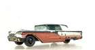 VINTAGE LESNEY MATCHBOX #75 FORD THUNDERBIRD WHITE & CORAL GRAY WHEELS