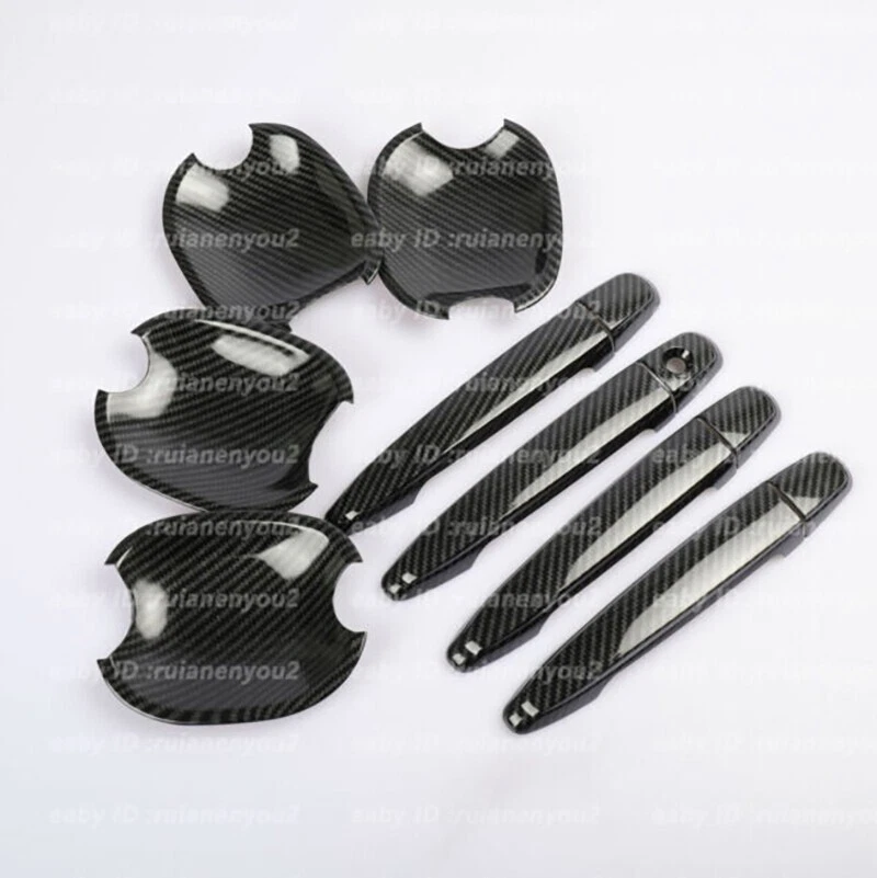 Cubiertas de manija de puerta de coche Toyota Camry 2007-2011 tapicería de cuenco ABS fibra de carbono Foto 2 de 4