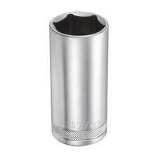 Presa profonda 6 punti attacco 1/2" 27 mm nichelata presa esagonale lunga 3,1"