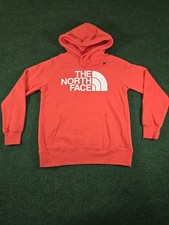 The North Face Women s S Coral Hoodie Sweatshirt Cotton Blend Logo Pullover EUC