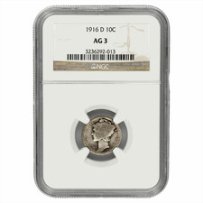1916D Mercury Dime 10C NGC AG 03