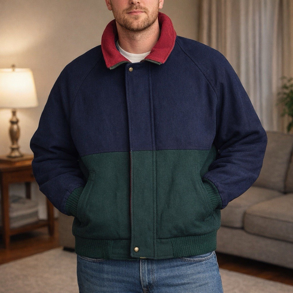 Pendleton Lobo Wool Button Front Zip Up Colorbloc… - image 1