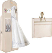 Wedding Dress Garment Bag, Dress Bag for Gowns 72 in, Beige