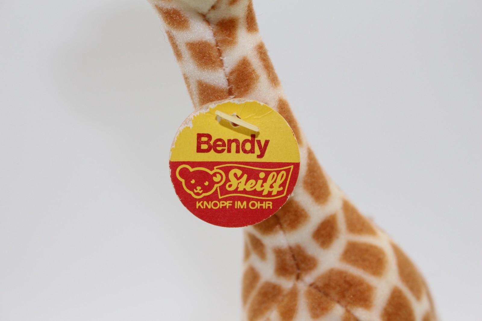 Steiff 11" Standing Bendy Giraffe with Ear Button and Tag 0755/28