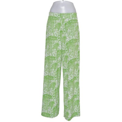 Vanilia, Palazzohose, Größe: 42, Grün/Weiß, Elasthan/Polyester, Blumen #IYX