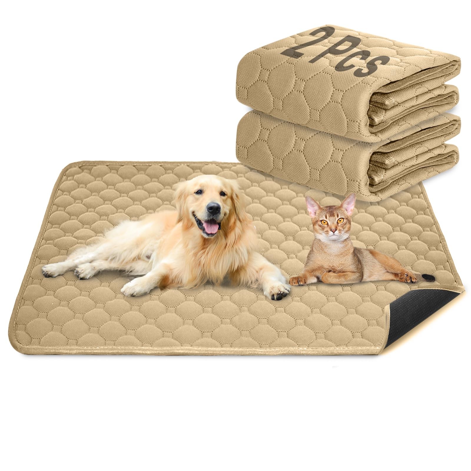 E-THOL Set 2 Tappetini Lavabili Cani e Gatti | Super Assorbenti 150x90