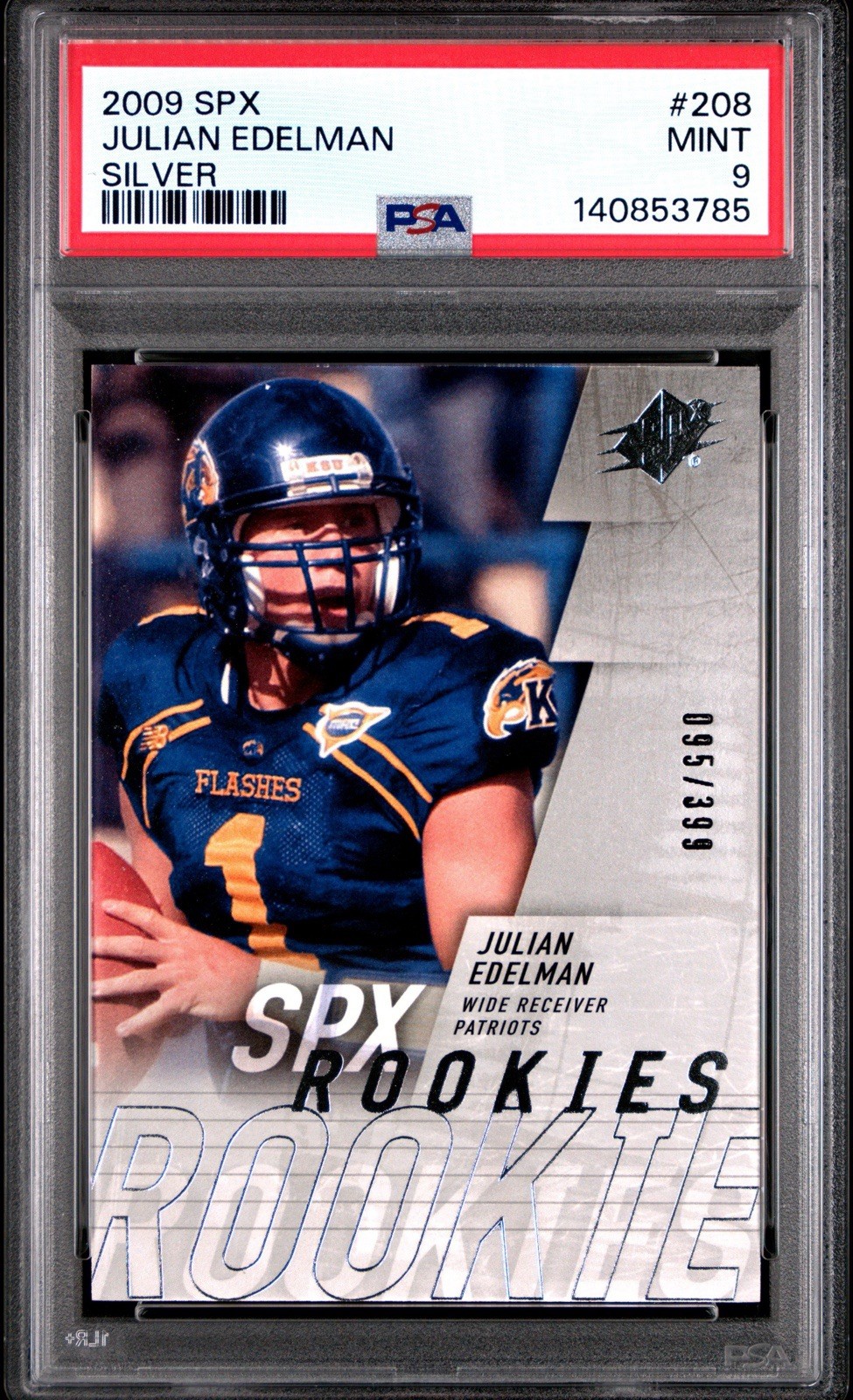 2009 SPx Julian Edelman #208 Rookie Silver /399 PSA 9 💎 Pop 10 (12 Higher)
