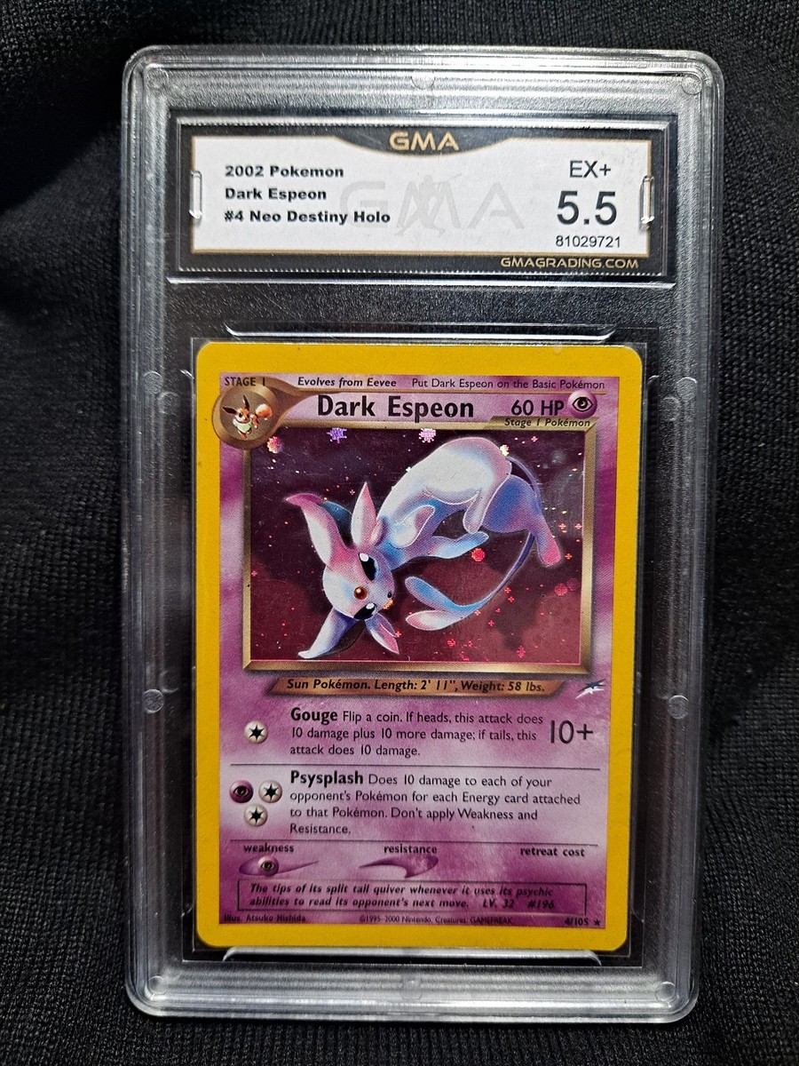 dark espeon pokemon card Neo Destiny Holo Japanese PSA 7 TBC Games Weakness Psychic 2 Artist Pokemon - Dark Espeon 4