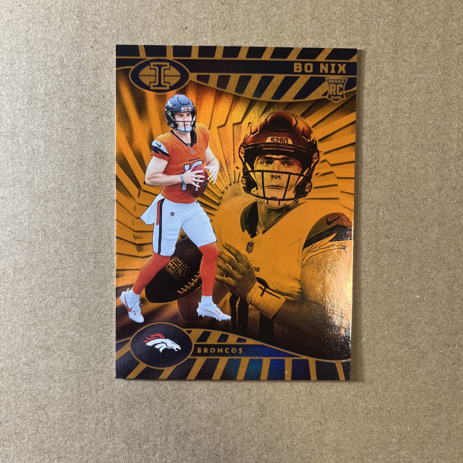 2024 Panini Illusions - Bo Nix #22 Trophy Collection Orange (RC)