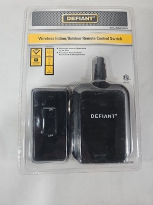 Defiant Wireless Indoor/Outdoor Remote Control Switch w 2 Outlets