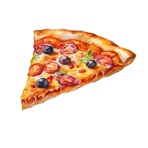 Pizza Self Adhesive Sticker