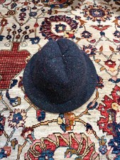 Vintage Hansen Wool Knit Bucket Hat Flecked Confetti USA Made