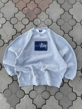 Vintage 90s Stussy Big Logo Oversize Sweatshirt Boxy Fit Made in USA