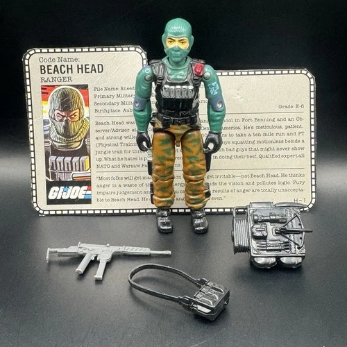 GI Joe 1986 Beach Head 100% Complete Vintage ARAH Action Figure With File Card
