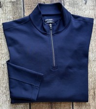 UNTUCKIT 1/2 ZIP PERFORMANCE PULLOVER SWEATER BLUE MENS XXL EXCELLENT CONDITION