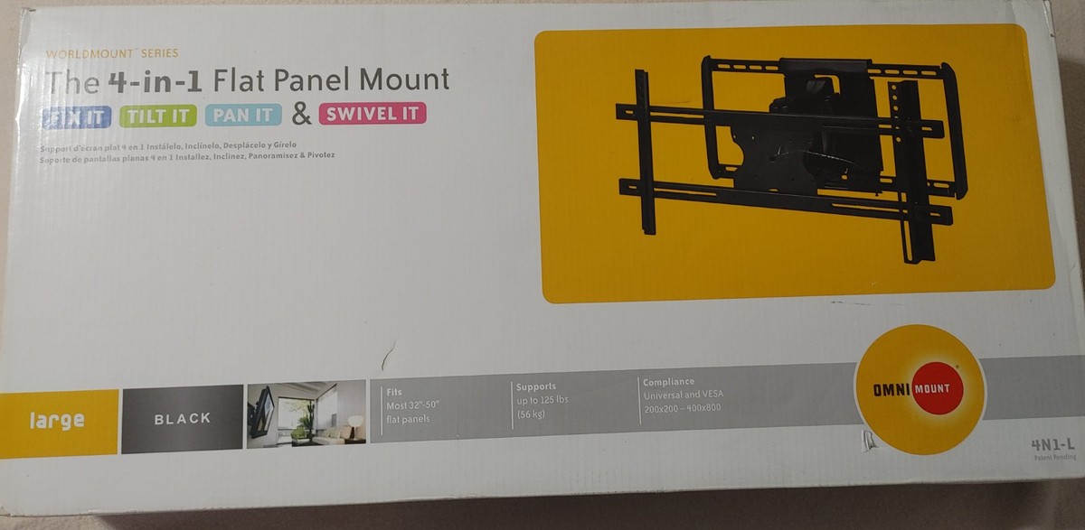 OmniMount Worldmount 4N1 Large Flat Panel Mount New In Box | eBay