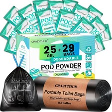 PortablePortable Toilet Gel, Poo Powder for Portable Toilet, Camping Toilet Gel,