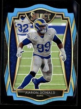 2020 PANINI SELECT LIGHT BLUE PRIZM DIE CUT #133 AARON DONALD PREMIER LEVEL RAMS