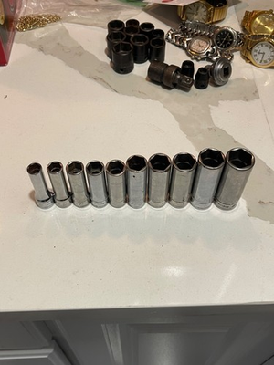 #ad Snap On Deep Socket Set 3 8quot; Drive SFS Series 9mm to 18mm 6 Point 10 Pieces USA $149.99