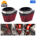 2PCS 2" Inlet High Performance Motorcycle Parts Cone Pod Air Filter Cleaner 51mm