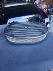 12" X 8 1/4" SS OVAL FINNED POLISHED ALUMINUM AIR CLEANER FORD DODGE CHEVROLET