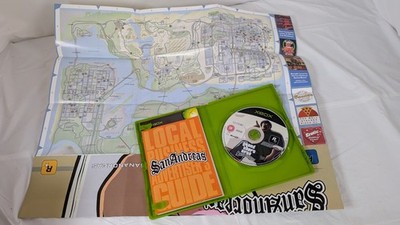 Xbox Grand Theft Auto San Andreas Cert 18 Videospiel Anleitung Karte