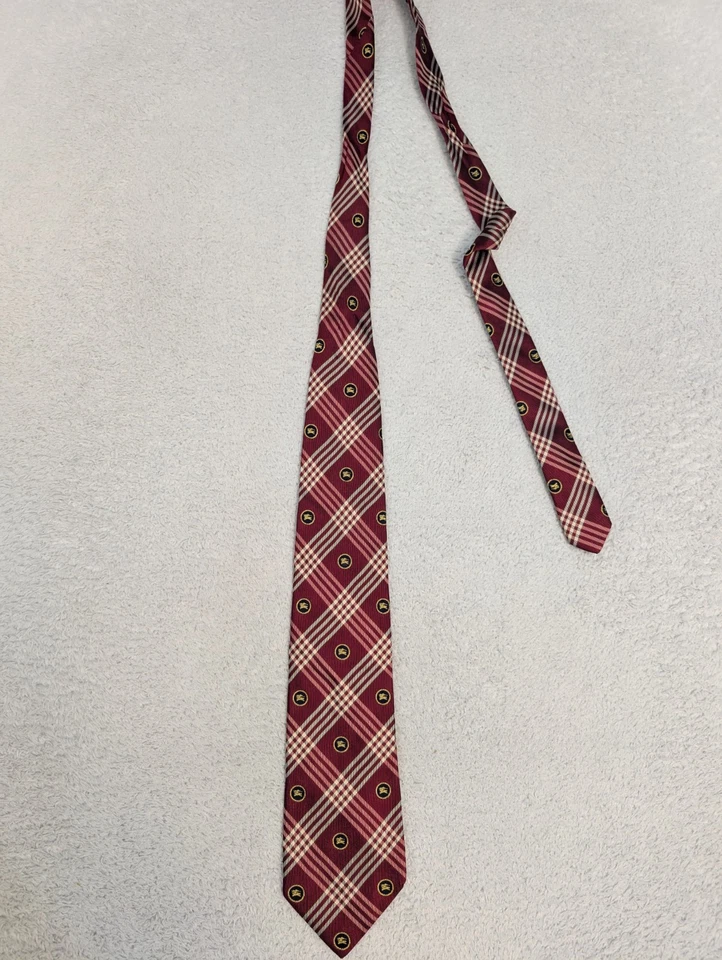 Corbata 100 % seda Burberrys para hombre hecha en Italia ropa para el cuello diseñador de lujo AOP Foto 4 de 4