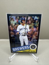 Christian Yelich Milwaukee Brewers 2020 1985 Topps Chrome Black 058/199 