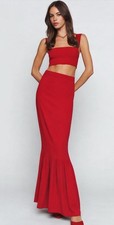 REFORMATION Petites Azella Two Piece Red Skirt & Crop Top NWT MSRP $278