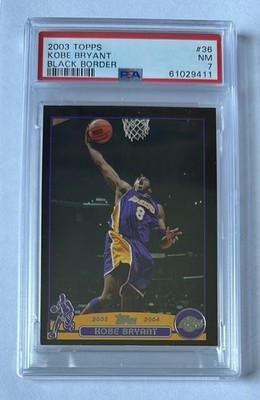 KOBE BRYANT 2003-04 Topps #36 PSA 7 NM Black Parallel #274/500