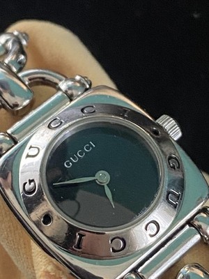 Vintage Gucci 6400L 22mm weißes Zifferblatt Quarz Damenuhr aus JAPAN [Exc/NM]