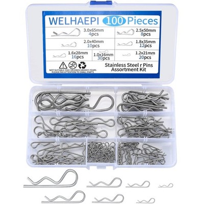 Splinte Set 100 Stk Edelstahl R Clips Federsplinte Werkzeug Auto Werkstatt