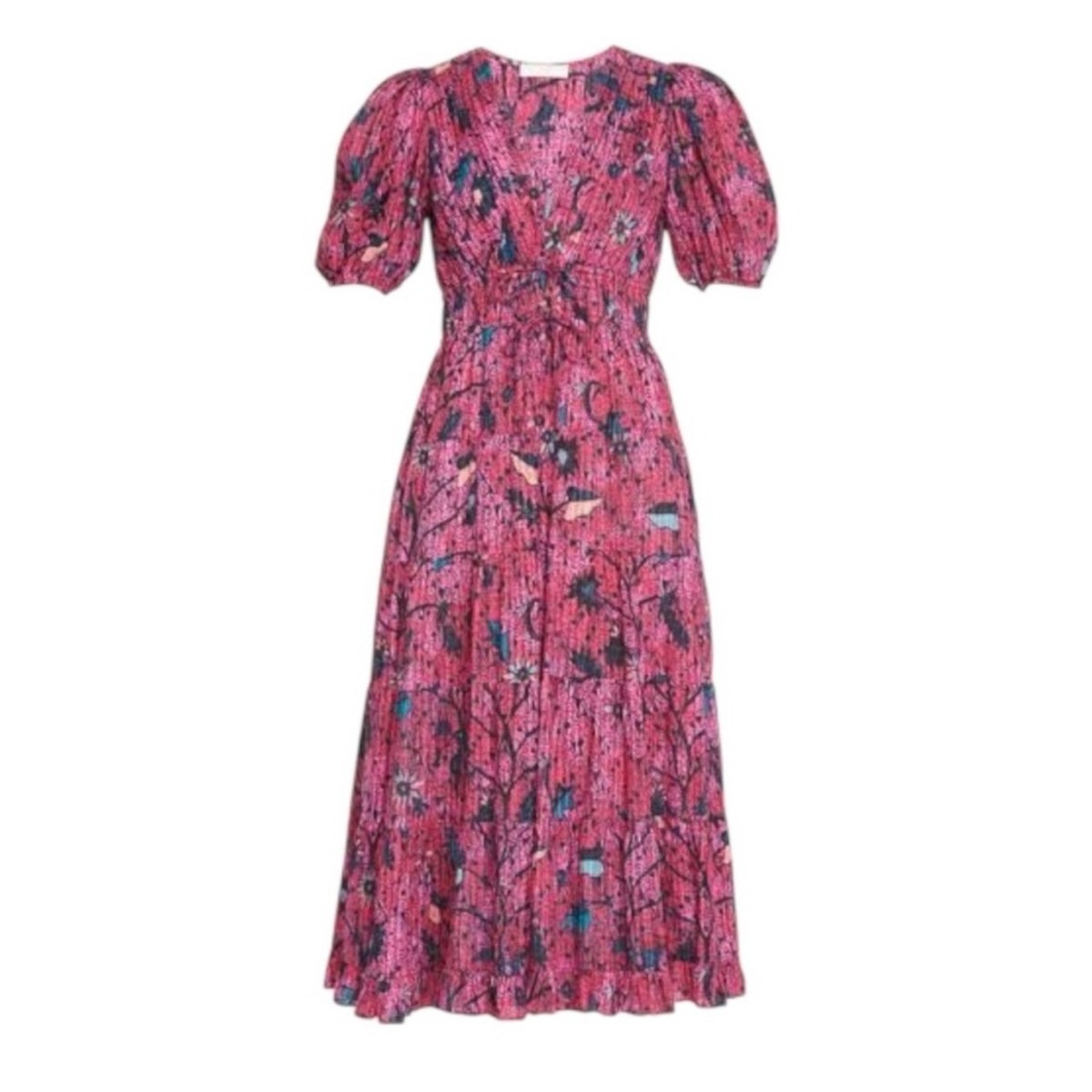 knee length dresses for ladies Boden Women's Tilda Velvet Midi Dress in Pink main image 1
