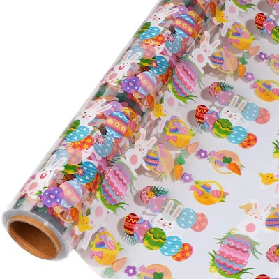 31.5  x 50ft Easter Cellophane Wrap - Easter Cello Wrapping paper to Wrap Gif...