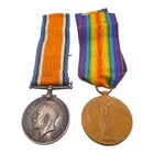 WW1 British War and Victory Medal Pair - 19th R Welsh Fusiliers Died of Wounds