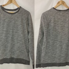 Everlane The Crew Marled Gray Pullover Sweatshirt Medium M Cotton