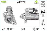 Anlasser Starter Valeo Origins - NEW O.E. Technologie 438175 FüR VW Seat Audi A3