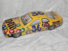 Vintage M&M's #36 Nascar Race Car Yellow Tin Candy Dish (Sealed)