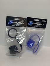 LOT x 2 Nalgene Loop-Top Replacement Lids/Caps for Narrow Mouth Bottles 38mm