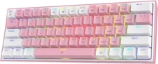 Redragon K617 Fizz 60% Wired RGB Gaming Keyboard, 61 Keys Hot-Swap Pink 