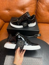 PHILIP PLEIN STRASS SILVER SNEAKER SCHUHE PHI...