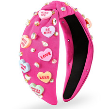 Valentines Headbands for Women Teen Girls, XOXO Love Heart Headband, Valentines