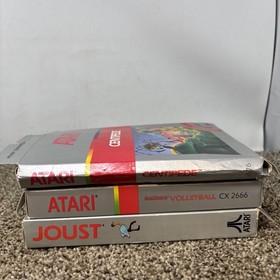 Atari 2600 CIB Silver Label Games Lot Joust Centipede Volleyball 
