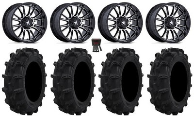 MSA ThunderLips 14'' Wheels Machined 27'' Mud XC Tires Sportsman 550 850 1000