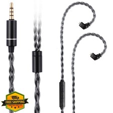 FAAEAL IEM Cable Silver Plated Copper QDC-C Pin 2pin Recessed 3.5mm
