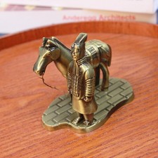 Terracotta Warrior and Horse Figurine Alloy Collectible Terracotta General
