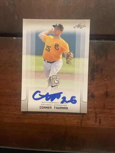 CONNER THURMAN 2017 LEAF PERFECT GAME IP AUTO ROOKIE CARD! SIGNED AUTOGRAPH - Picture 7 of 9
