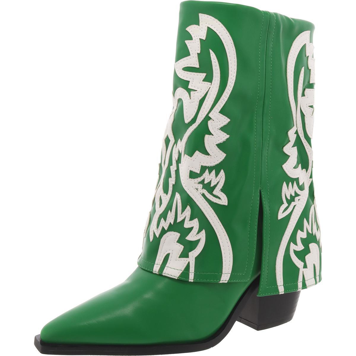 Женские ковбойские сапоги в стиле вестерн AZALEA WANG, Esperanza Green, 10 см (B,M) 3294