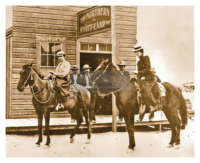 THE NORTHERN WYATT EARP SALOON JOSEPHINE EARP 1902 WILD WEST 8X10 SEPIA PHOTO